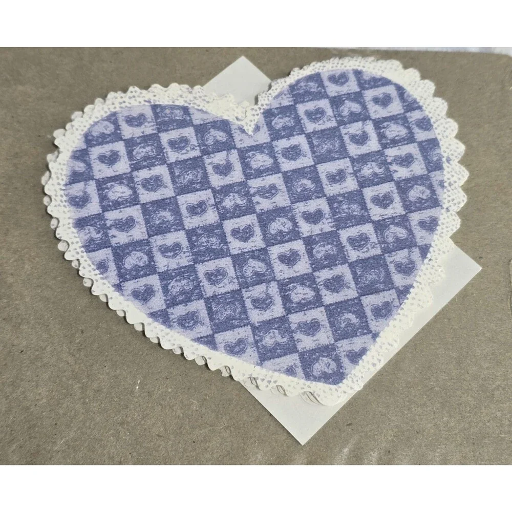 Vintage Cottagecore Blue Heart Wallpaper Cut Outs 2 New Decor FX Packages Canada